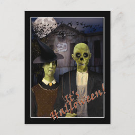 American Gothic Halloween Spökhus Vykort