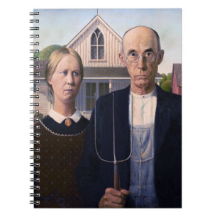 American Gothic-målning av Grant Wood Anteckningsbok