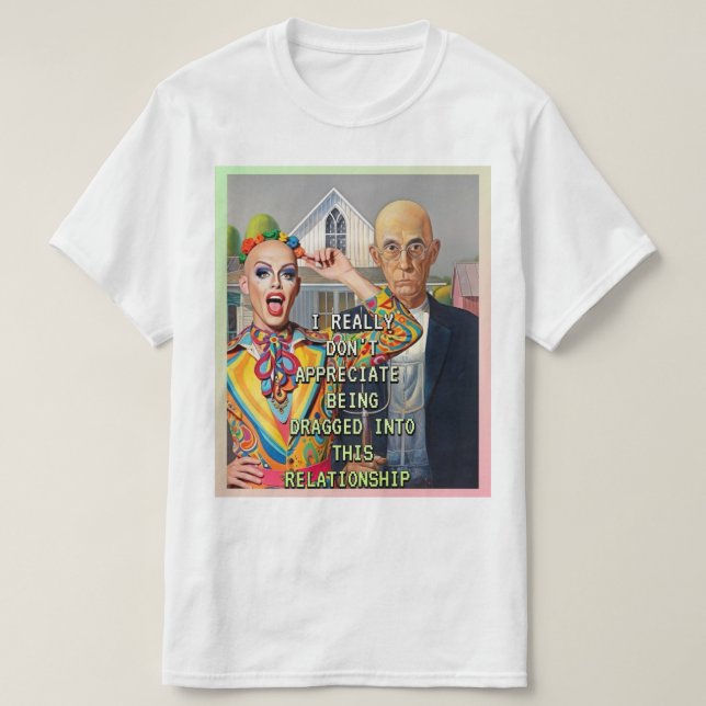 AMERICAN GOTHIC REVISITED T SHIRT (Design framsida)