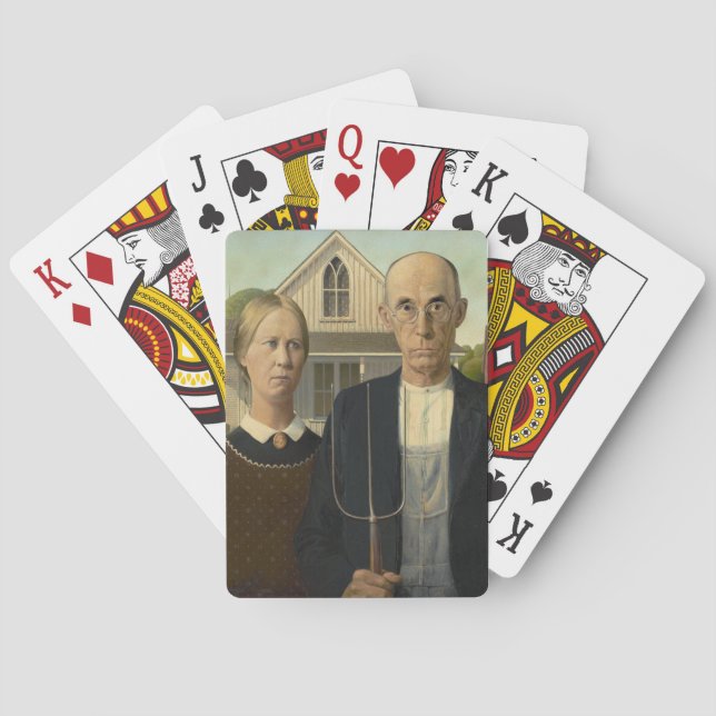 American Gothic spelkort (Baksidan)