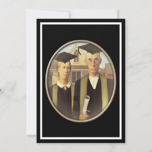 American Gothic Student Cameo Inbjudningar