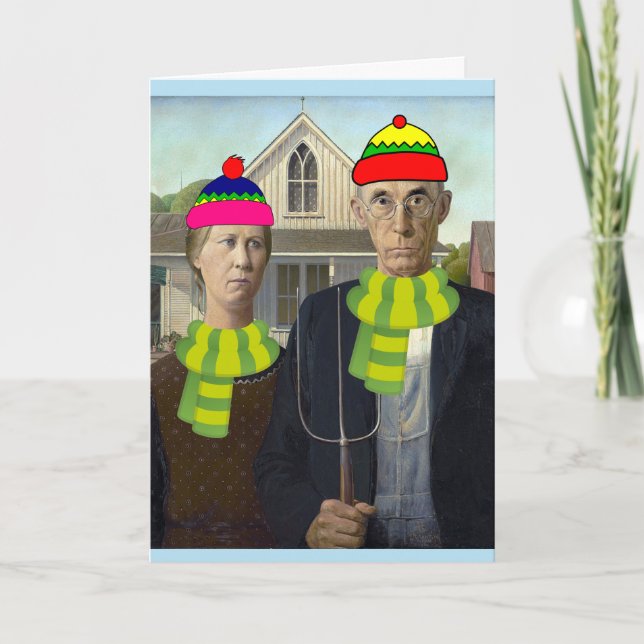 AMERICAN GOTHIC VINTERBRÖLLLOP GRATTIS KORT (Framsida)