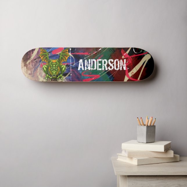 American Graffiti Personlig Dragon skateboard (Väggkonst (Horz))