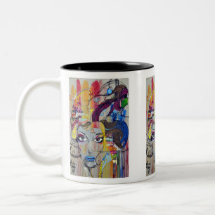 American Graffiti Teckning Paint Sketch Writing Två-Tonad Mugg