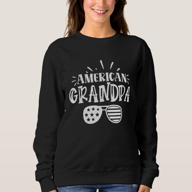 American Grandpa  Grandpa T Shirt (Framsida)