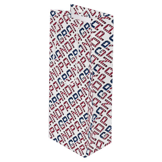 American Grandpa Stars och stripes USA Text (Framsidan Vinklad)