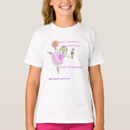 American Granny Ballerina Ruffled Girl's Top T-shirt