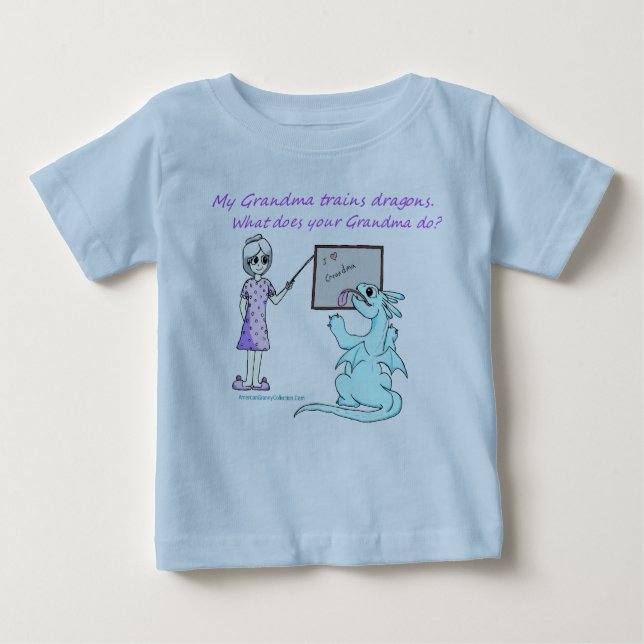 American Granny Training Dragons Romper Tröja (Framsida)