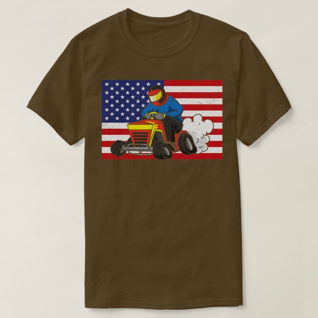 American Gräsmatta Mower T Shirt (Design framsida)