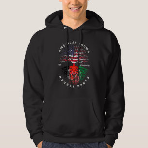 American Grown Afghan Roots Afghanistan Flagga Hoodie