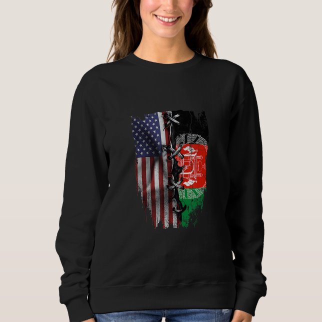 American Grown Afghan Roots USA Afghanistan Flag T Shirt (Framsida)