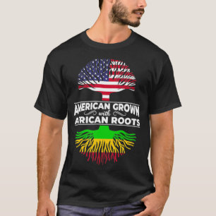 American Grown African Roots USA flagga Black Hist T Shirt