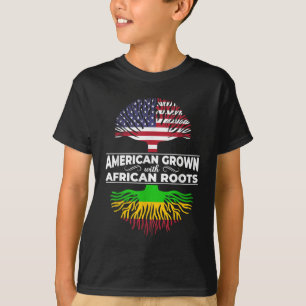 American Grown African Roots USA flagga Black Hist T Shirt