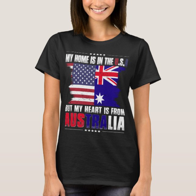 American Grown Australian American från Australien T Shirt (Framsida)