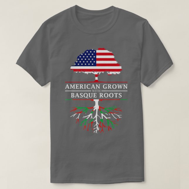 American Grown Basque Roots Basque T Shirt (Design framsida)