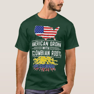 American Grown colombian Roots Pride Colombia T Shirt
