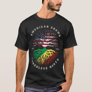 American Grown Congolese Roots Congo Flagga T Shirt