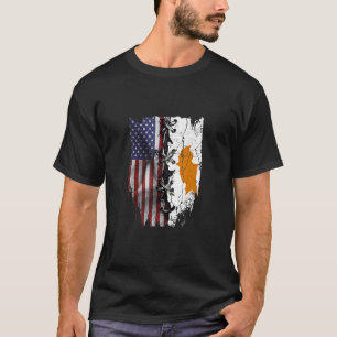 American Grown Cypriot Roots USA Cyprus Flagga T Shirt