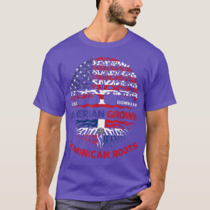 American Grown Dominican Roots Dominica Flagga Usa T Shirt
