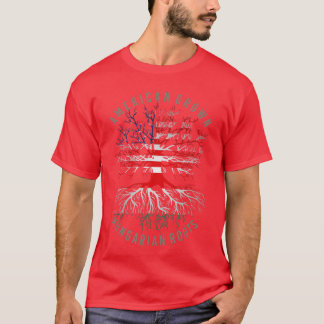 American Grown Hungarian Roots USA Hungary Flag He T Shirt