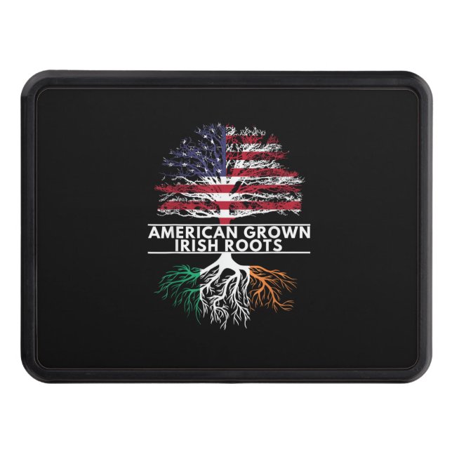 American Grown Irish Roots Flagga Ireland ST. PATR Dragkroksskydd (Framsidan)