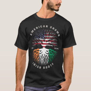 American Grown Irish Roots Ireland Flagga - Patric T Shirt