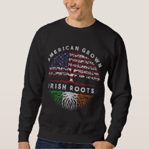 American Grown Irish Roots Ireland Lång Ärmad Tröja