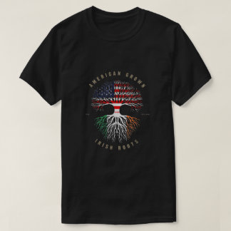American Grown Irish Roots Ireland ST Patrick Day T Shirt