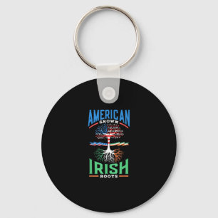 American Grown Irish Roots St. Patricks Day Grönt Nyckelring