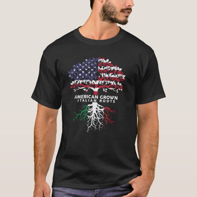 American Grown Italienos 4:e juli Shirt T (Framsida)