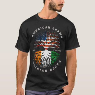 American Grown Ivoirian Roots Côte Flagga T Shirt