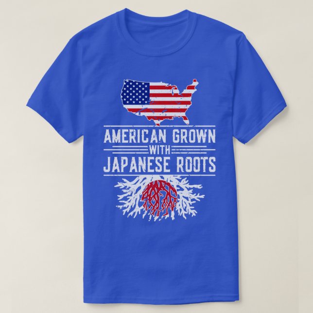 American Grown Japansk Roots Pride Japan T Shirt (Design framsida)