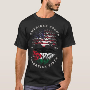American Grown Jordanian Jordan Flagga T Shirt