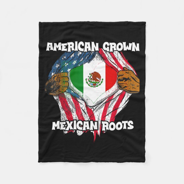 American Grown Mexican Roots Mexico Country Lover  Fleecefilt (Framsidan)