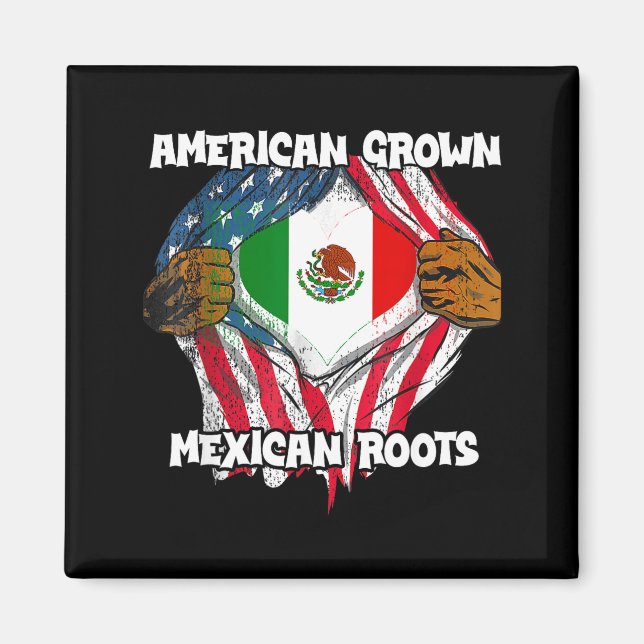 American Grown Mexican Roots Mexico Country Lover  Magnet (Framsidan)