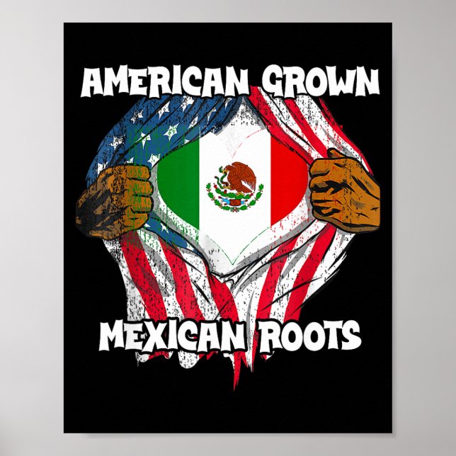 American Grown Mexican Roots Mexico Country Lover  Poster (Framsidan)