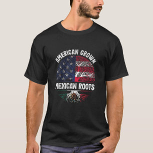 American Grown Mexican Roots USA Mexiko Flagga Her T Shirt