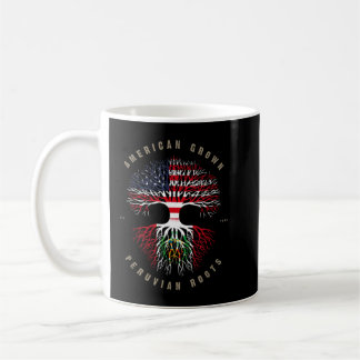 American Grown Peruvian Roots Peru Flagga Kaffemugg