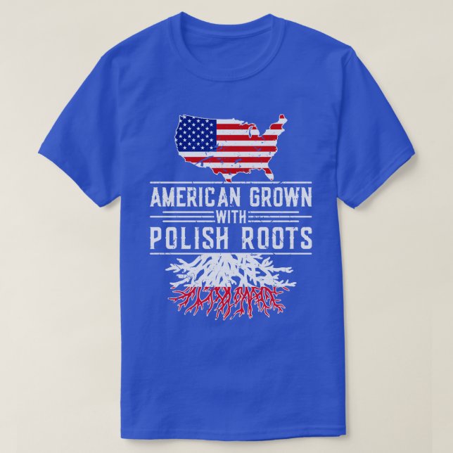 American Grown Poland Roots Pride Polen T Shirt (Design framsida)