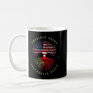 American Grown Portuguese Roots Portugal Flag Kaffemugg