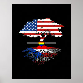 American Grown Puerto Rican Roots Gay Heart HGBT Poster