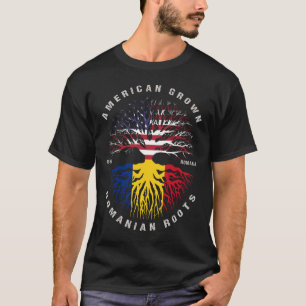 American Grown Rumänes Rumänien Flagga T Shirt