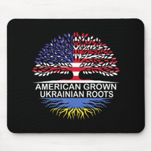 American Grown Ukrainska rötter Ukraina Flagga Musmatta
