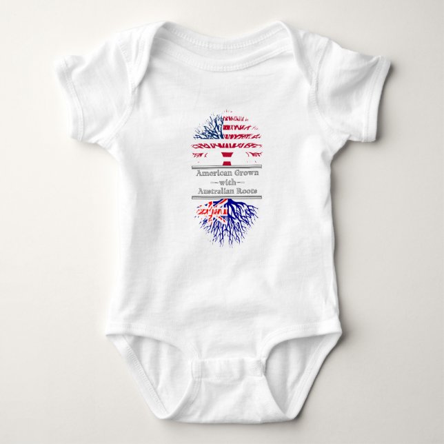 American Grown With Australian Roots Great Gift Tee (Framsida)