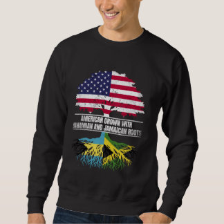 American Grown with Flagga Heritage Bahamian Jamai Lång Ärmad Tröja