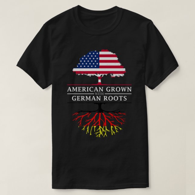 American Grown with German Roots - Tyskland Premiu T Shirt (Design framsida)