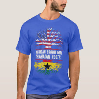American Grown with Ghanaian Roots USA flagga Ghan T Shirt
