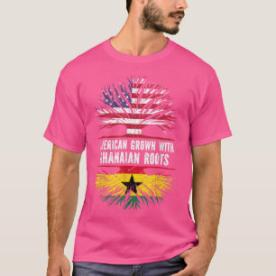 American Grown with Ghanaian Roots USA flagga Ghan T Shirt