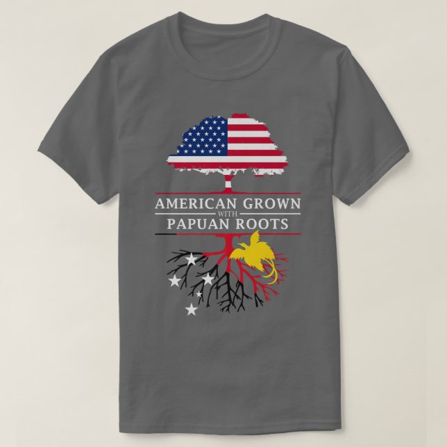 American Grown with Guinean Roots Papua New Guine T Shirt (Design framsida)
