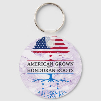 American Grown with Honduran Roots Marble Stil Nyckelring